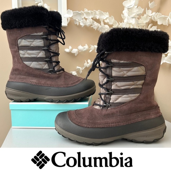 Columbia Omni-Heat Womens Slopeside Winter Boots Brown Size 9 - Picture 1 of 15